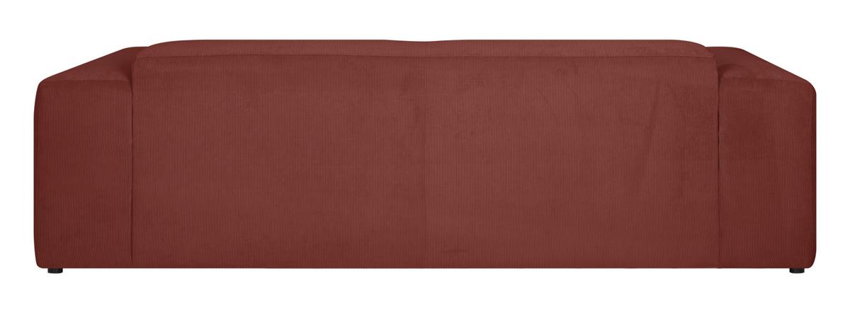 3-sitzer-sofa Hannah Rot B: 247 Cm - Rot/Schwarz, Design, Textil (247/75/104cm) - MID.YOU
