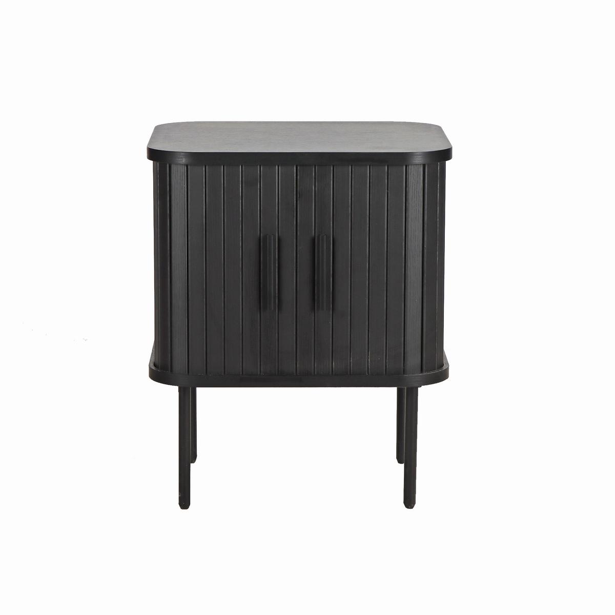 Nachttisch Schwarz B: 45 Cm - Schwarz, Design, Holzwerkstoff/Metall (45/55/40cm) - Livetastic