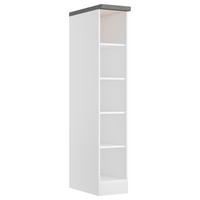 Regal Monza B: 30 cm Weiß/Grau - Weiß/Grau, LIFESTYLE, Holzwerkstoff (30/166/60cm) - Held
