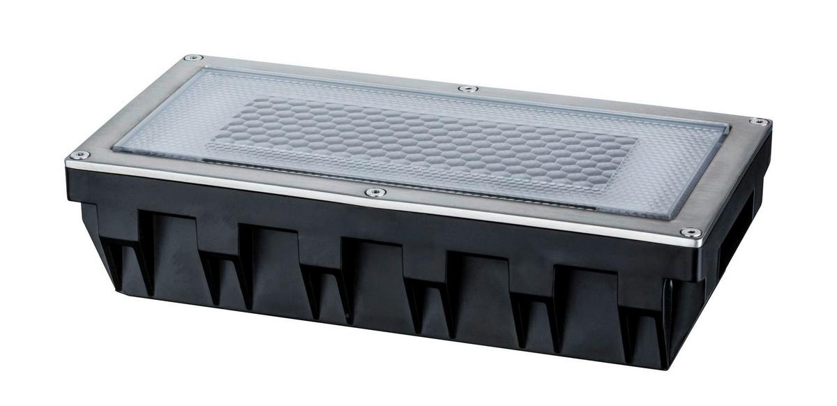 Solarleuchte Klar/Edelstahl 1xled Warmweiß H: 5,1cm - Klar/Edelstahlfarben, Basics, Metall (20/5,1/10cm) - Paulmann