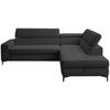 Ecksofa Nala Anthrazit S: 251x203cm - Anthrazit/Schwarz, Design, Textil (251/203cm) - MID.YOU