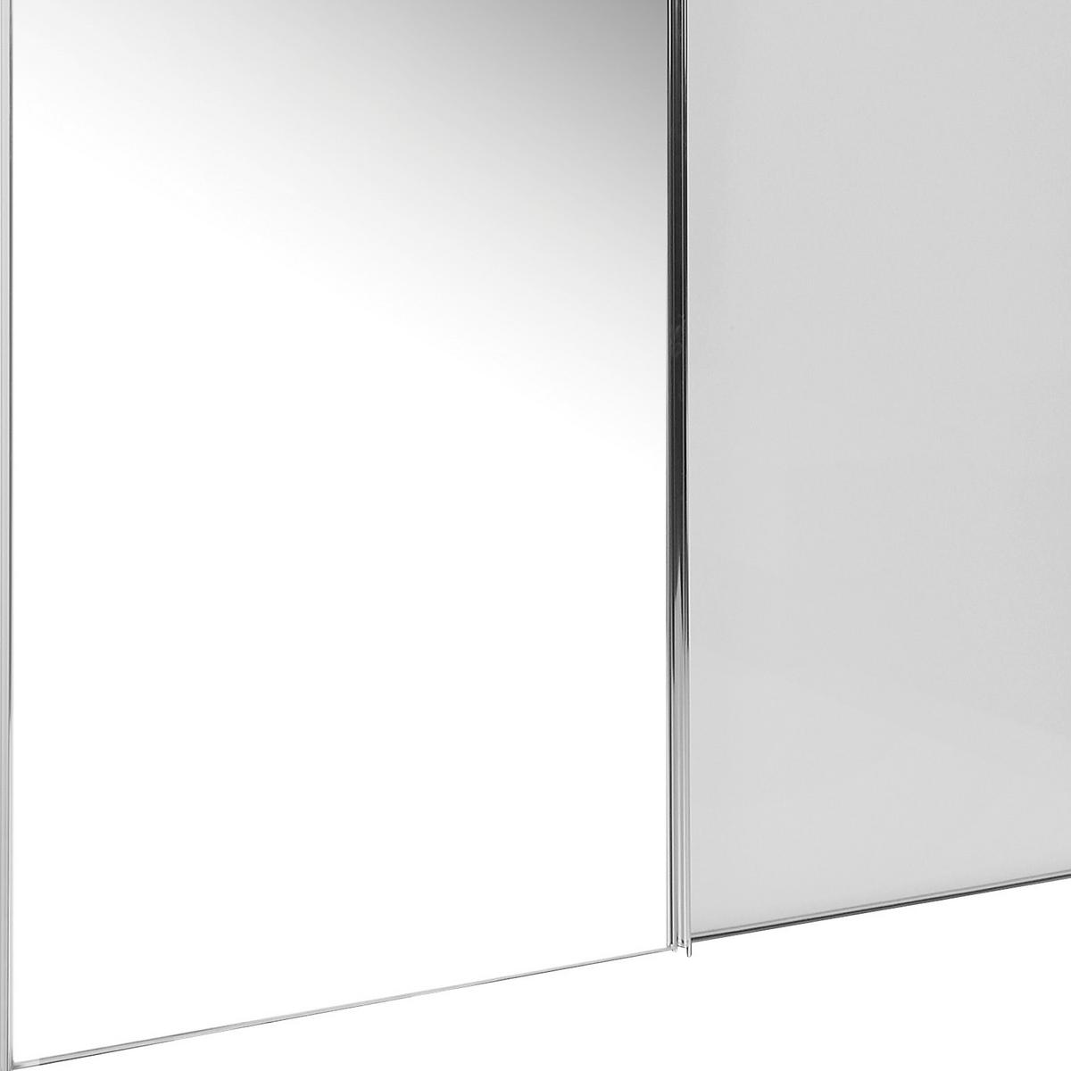 Schwebetürenschrank mit Spiegel 200cm Sonate Rom, Weiß - Weiß, MODERN, Holz/Holzwerkstoff (200/240/68cm) - Luca Bessoni