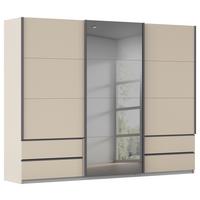 Šatníková skriňa ELARA - sivá/biela, Konventionell, kompozitné drevo (271/210/62cm) - Premium Living