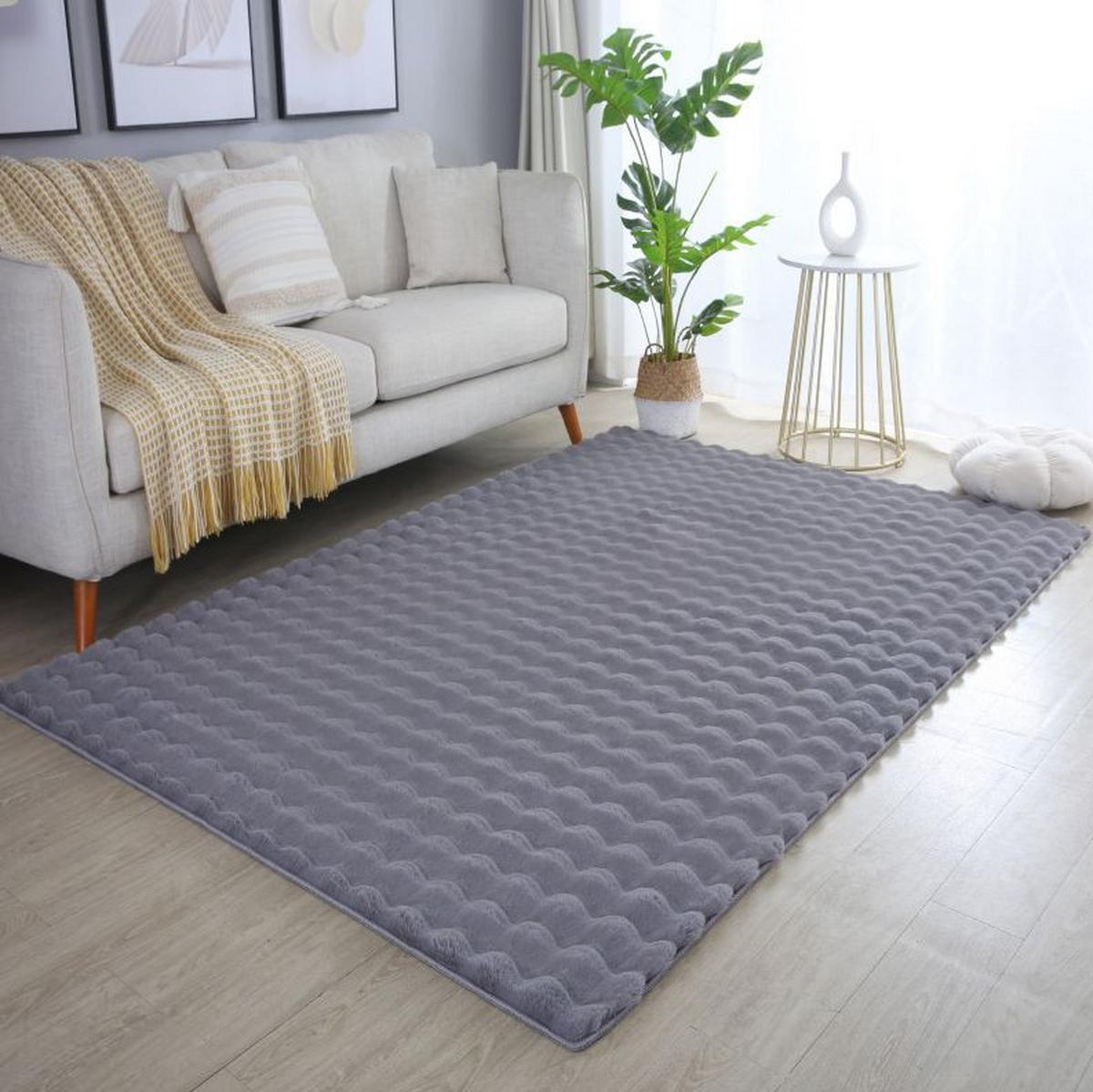 Koberec z umelej kožušiny 140x200 cm tmavosivý - sivá, Basics, textil (140/200cm) - Novel
