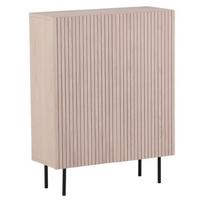 Highboard Björkön - Eichefarben/Schwarz, Design, Holz/Holzwerkstoff (80/103/30cm) - Livetastic