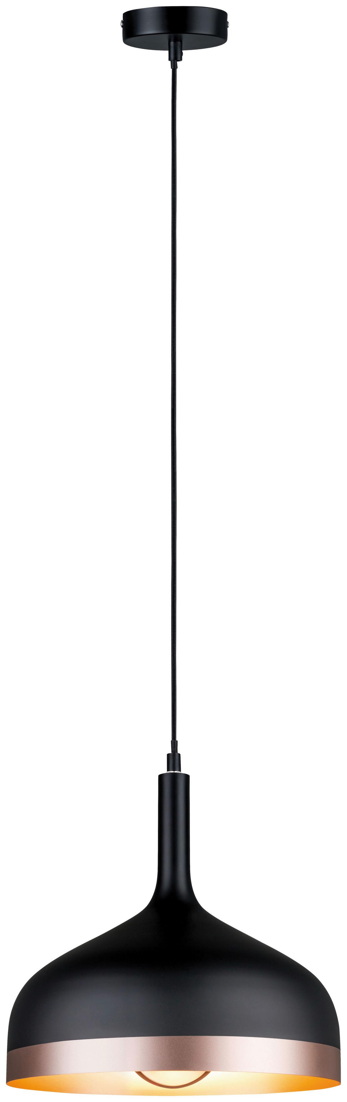 Hängeleuchte Neordic Embla H: 150 cm 1-Flammig, dimmbar - Schwarz, Design, Metall (30/150cm) - Paulmann