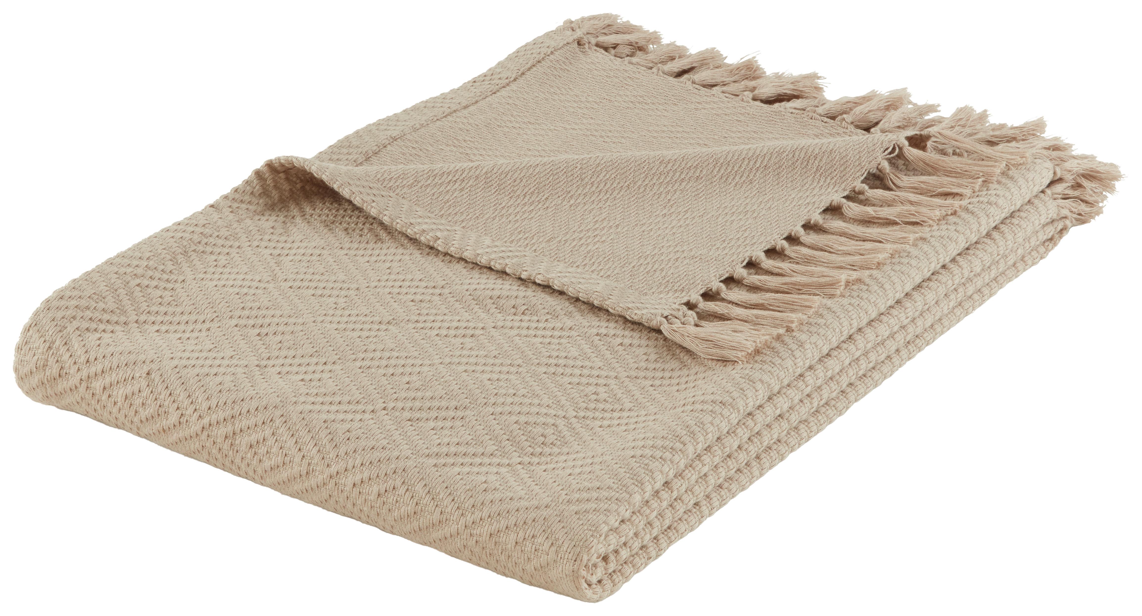 PŘEHOZ NA POSTEL Frieda, 130/180cm, béžová - béžová, Lifestyle, textil (130/180cm) - Modern Living