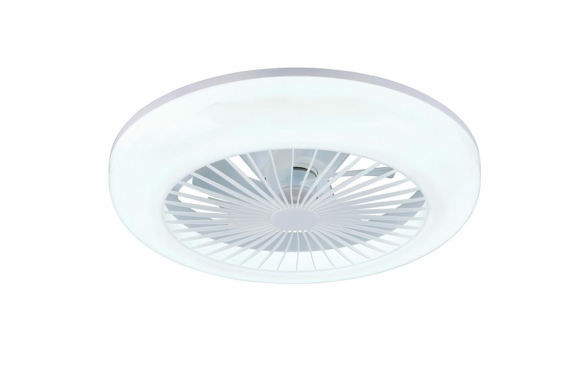 Deckenventilator Weiß Transparent D: 45 cm - Transparent/Weiß, Basics, Kunststoff (45,0/14,0cm)