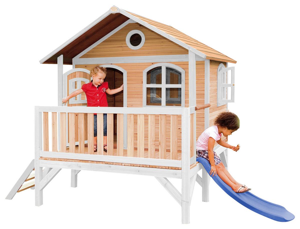 Spielhaus A030.040.31 - Rot/Braun, KONVENTIONELL, Holz/Kunststoff (349/233/212cm) - Ambia Garden