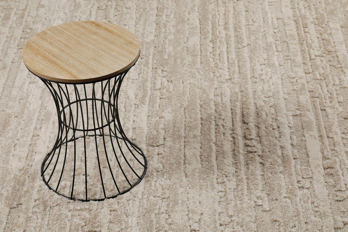 Webteppich Beige 140x200 cm - Beige, Design, Textil (140/200cm) - WECON HOME