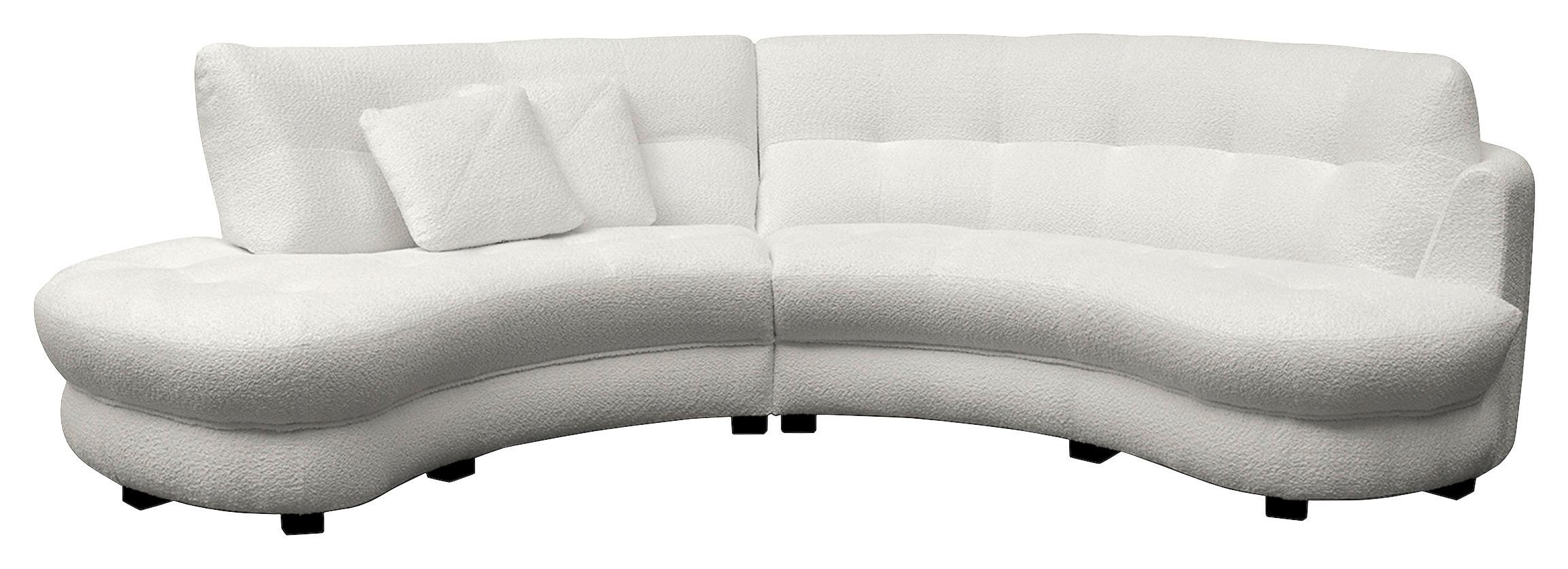 Ecksofa Bretania Hellgrau, S: 113x300 cm - Hellgrau/Schwarz, Design, Textil (113/300cm) - Livetastic