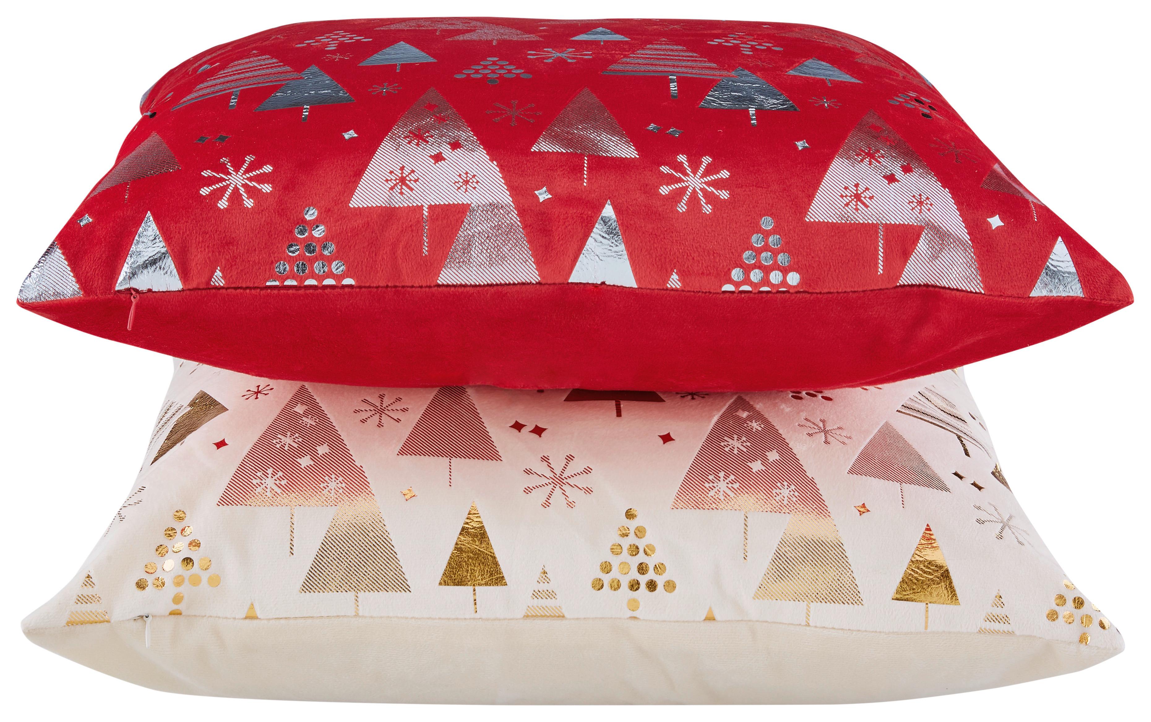 Zierkissen Esther - Rot, KONVENTIONELL, Textil (45/45cm) - Ondega
