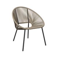 Loungesessel Sun - Beige/Schwarz, MODERN, Kunststoff/Metall (69/82/68cm) - Beldano