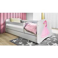 Kinder-/Juniorbett Babydreams inkl. Matratze 80x160 - Birkefarben/Weiß, MODERN, Holz/Holzwerkstoff (80/160cm) - MID.YOU
