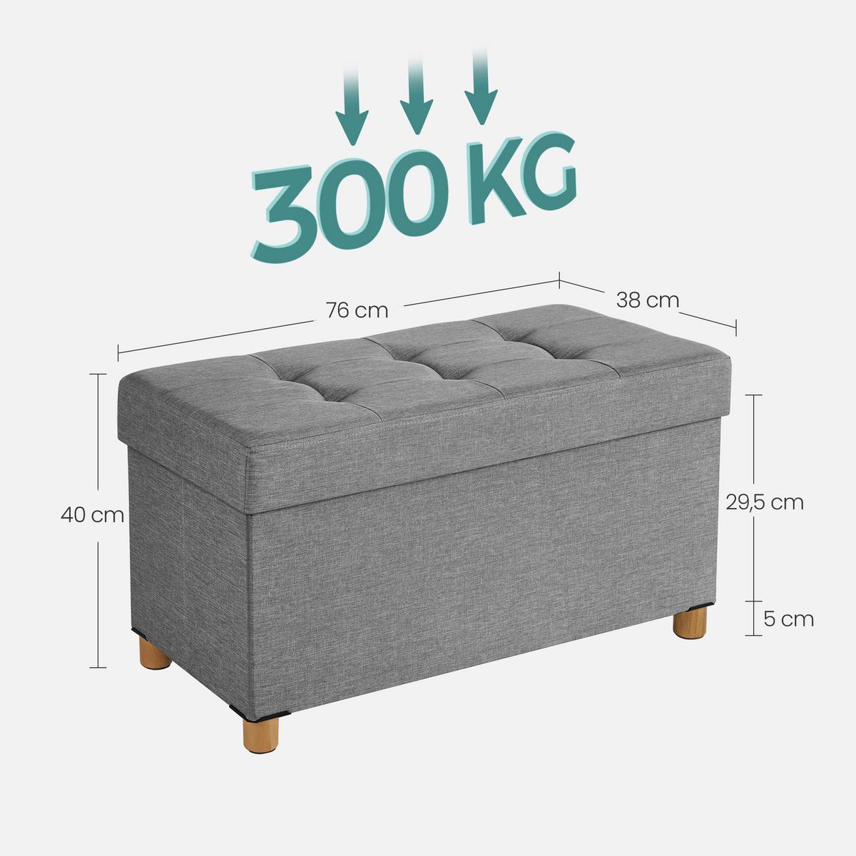 SITZBOX Grau B: 76cm - Naturfarben/Grau, Basics, Holzwerkstoff/Textil (76/40/38cm)