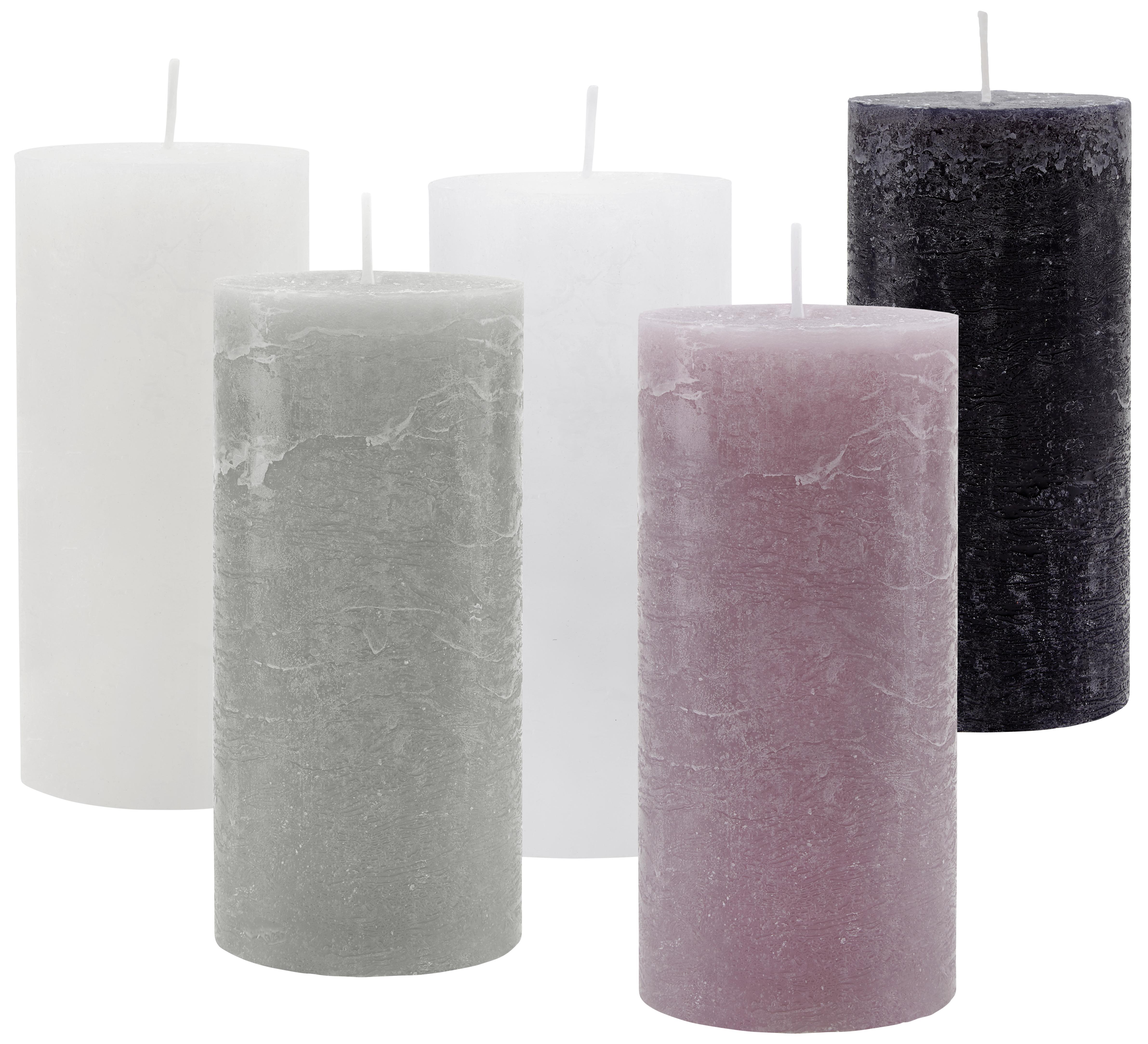VÁLCOVÁ SVÍČKA LIA - černá, Moderní (6,8/15cm) - Premium Living