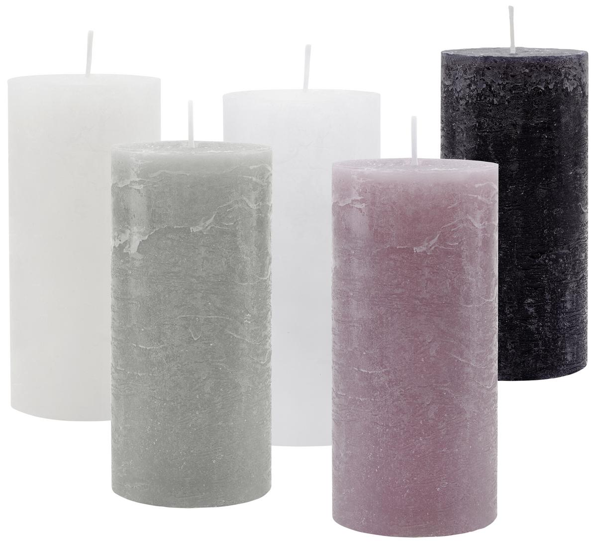 VÁLCOVÁ SVÍČKA LIA - černá, Moderní (6,8/15cm) - Premium Living