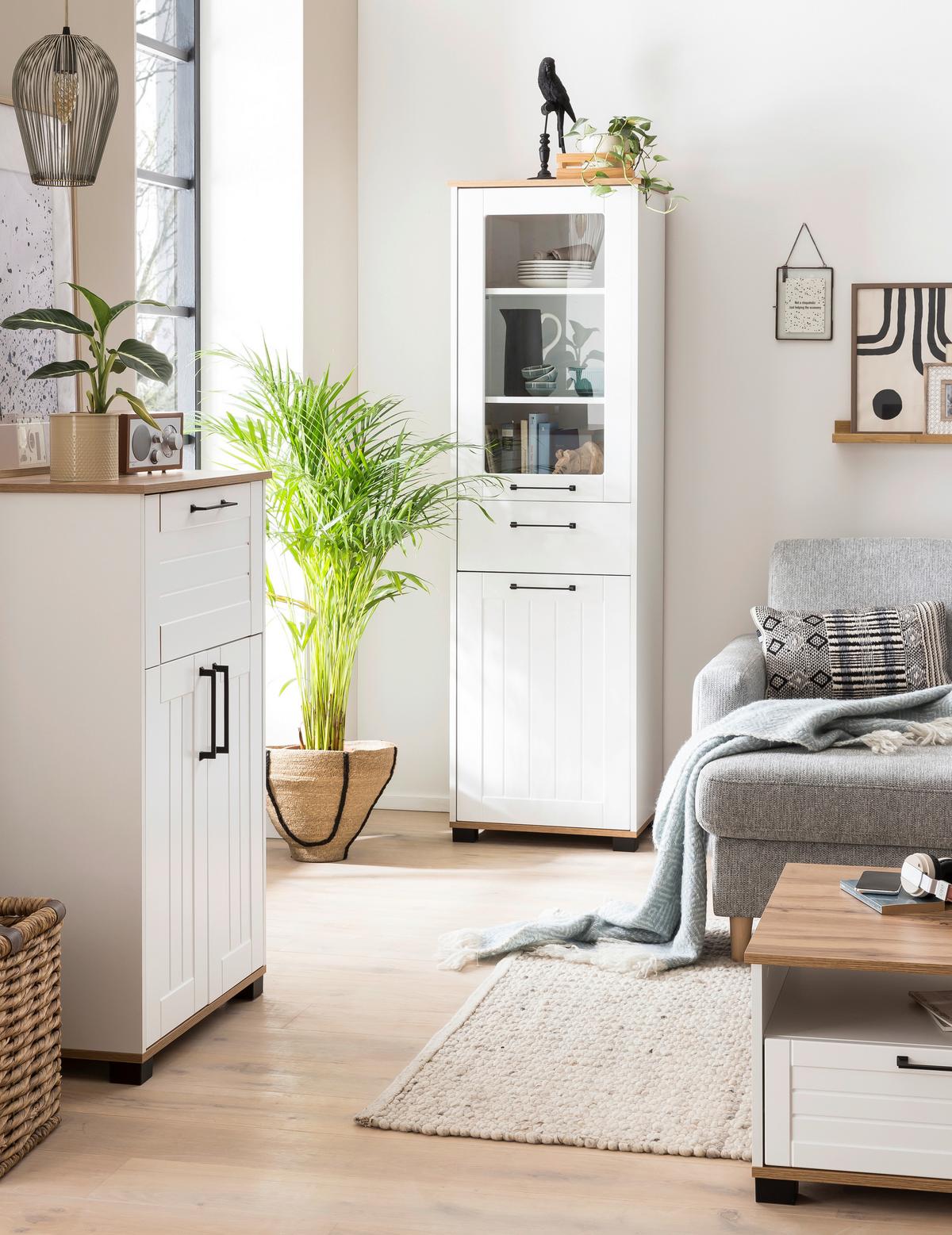 Couchtisch Jelda - Eiche Wotan/Weiß, MODERN, Holzwerkstoff (60,2/38,2/60,2cm) - MID.YOU