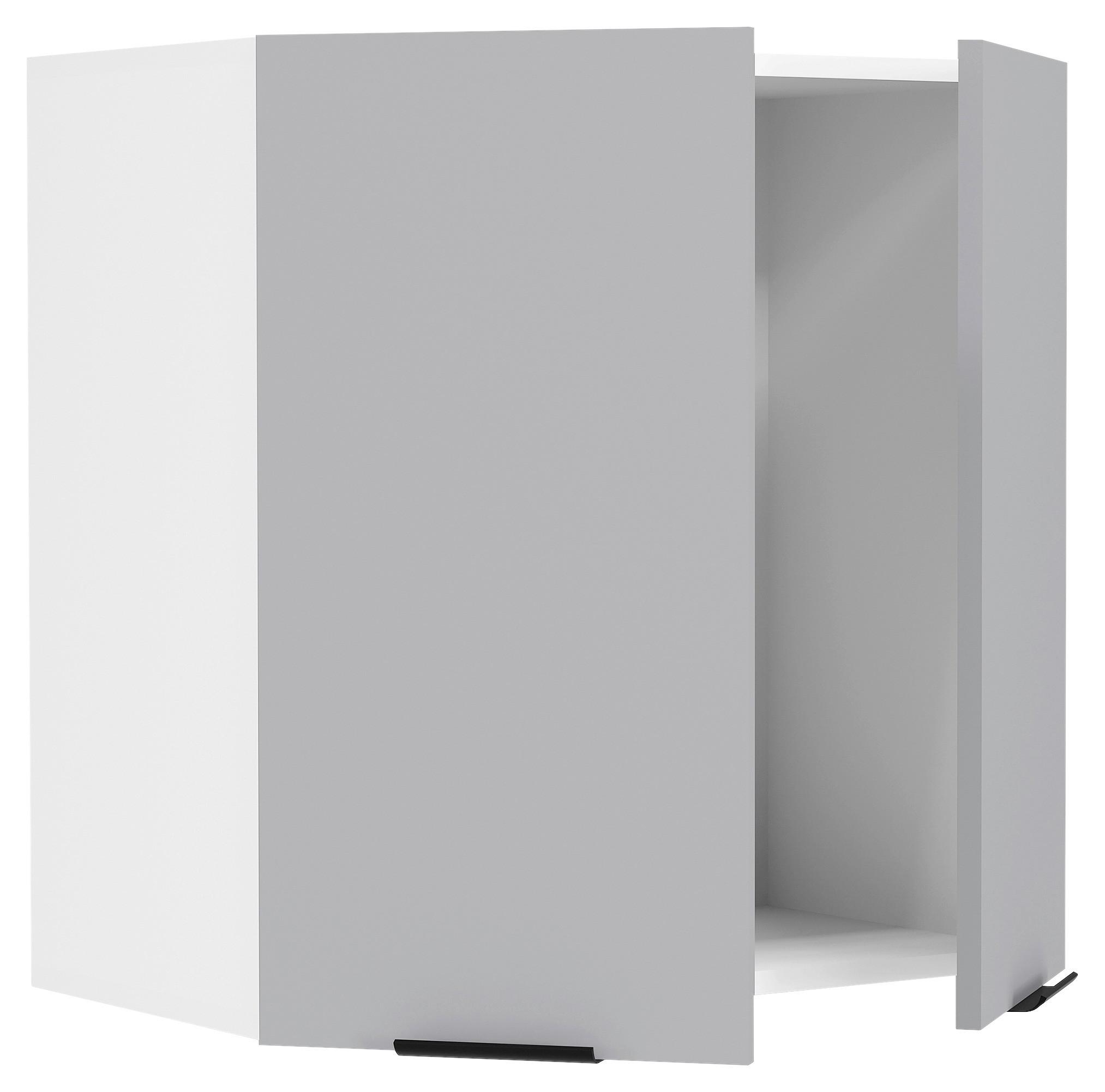 Küchenoberschrank Fasola Weiß/Anthrazit B: 60 cm - Anthrazit/Weiß, Trend, Holzwerkstoff/Kunststoff (60/60/31cm) - MID.YOU