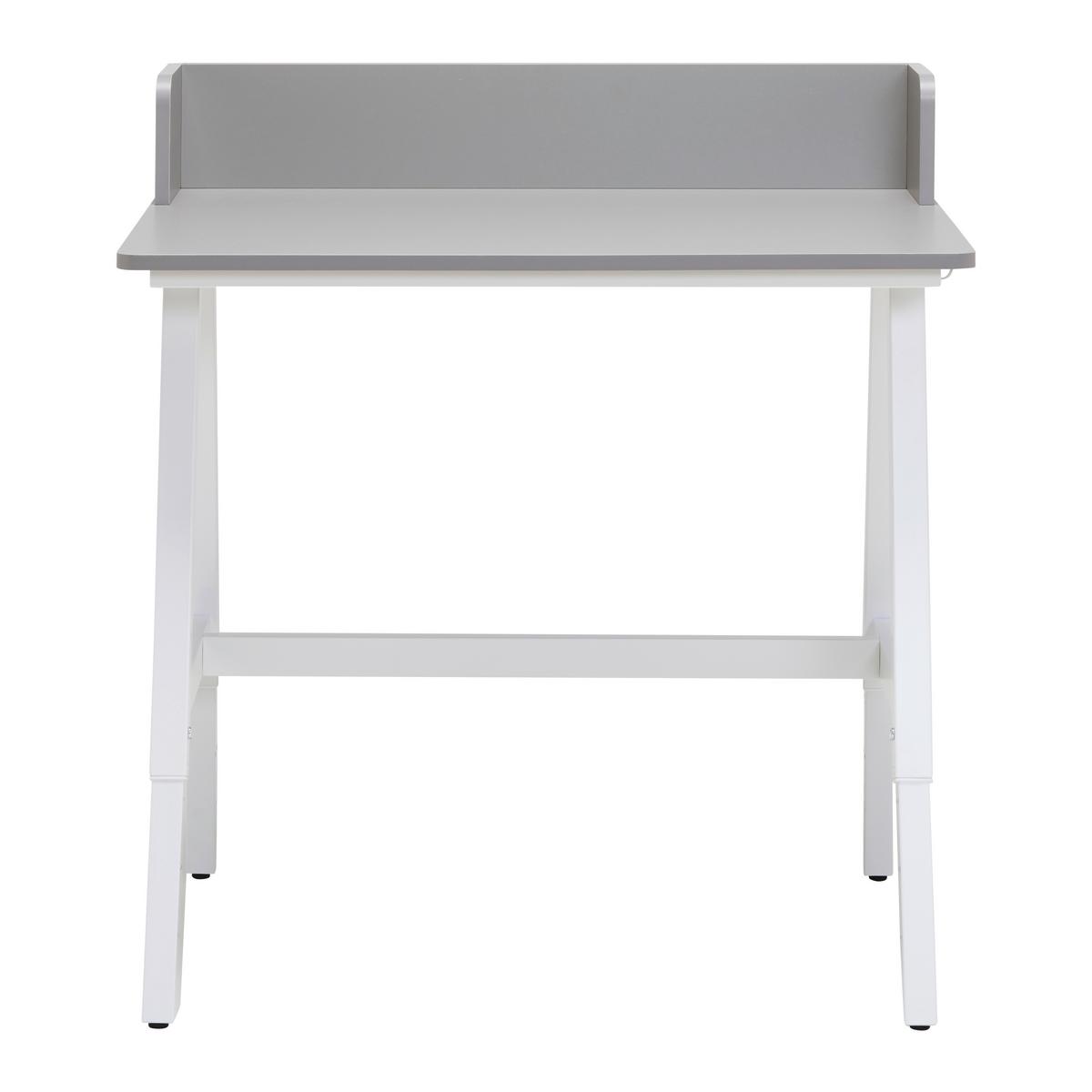Písací stôl EMMELIE - sivá/biela, Modern, kov/kompozitné drevo (80/54-85/60cm) - Mömax
