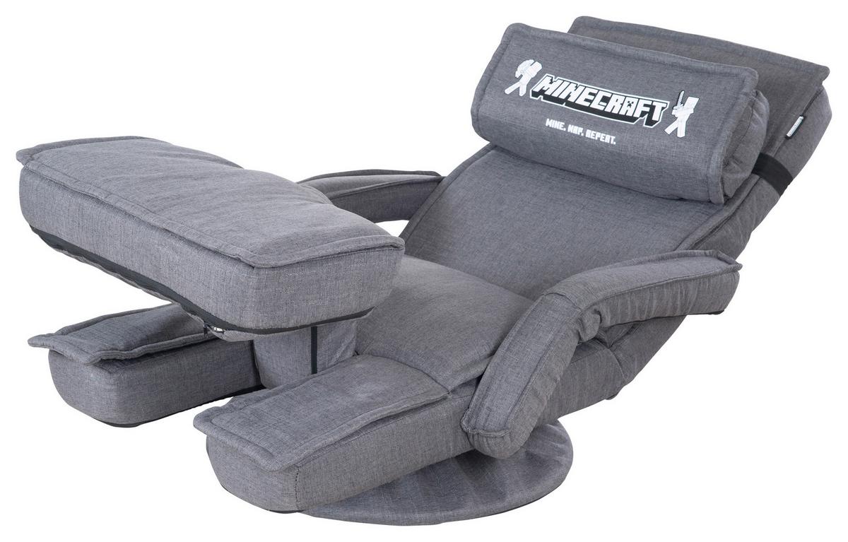 Polstersessel Mit Armlehnen Minecraft Stoffbezug Grau - Grau, MODERN, Textil/Metall (62/80/60cm) - Minecraft