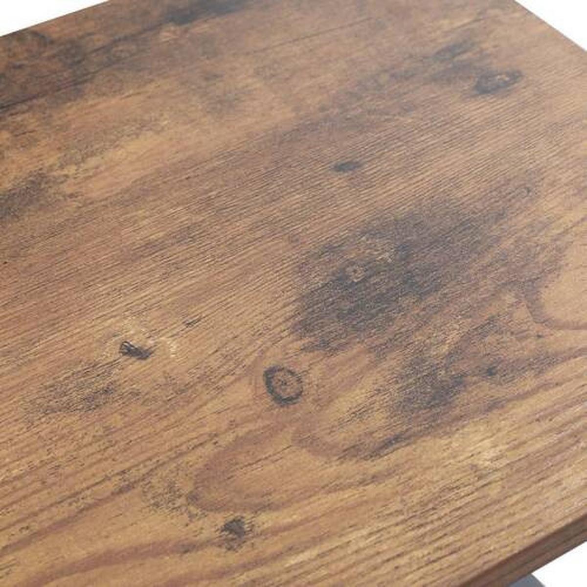 Rohový písací stôl IRON - hnedá/čierna, Basics, kov/kompozitné drevo (138/138/76cm) - Boxxx