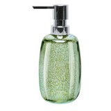 Bad-Accessoire-Set Mercury - Silberfarben/Hellgrün, Basics, Glas/Kunststoff - Kleine Wolke