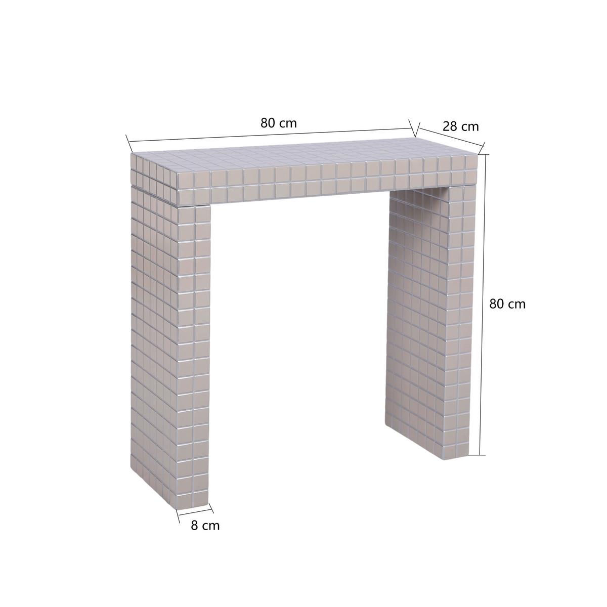 KONZOLA LUISA -TREND- - kašmírová, Modern, kompozitné drevo (80/28/80cm) - Mömax