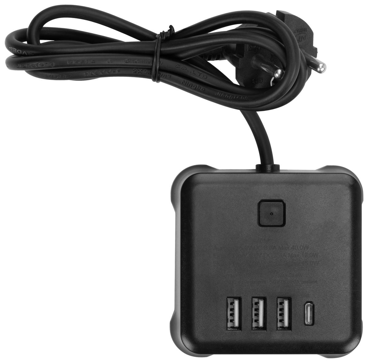 USB NABÍJECÍ ADAPTÉR ÄPU - černá, Konvenční, plast (8/8/3cm) - Mömax
