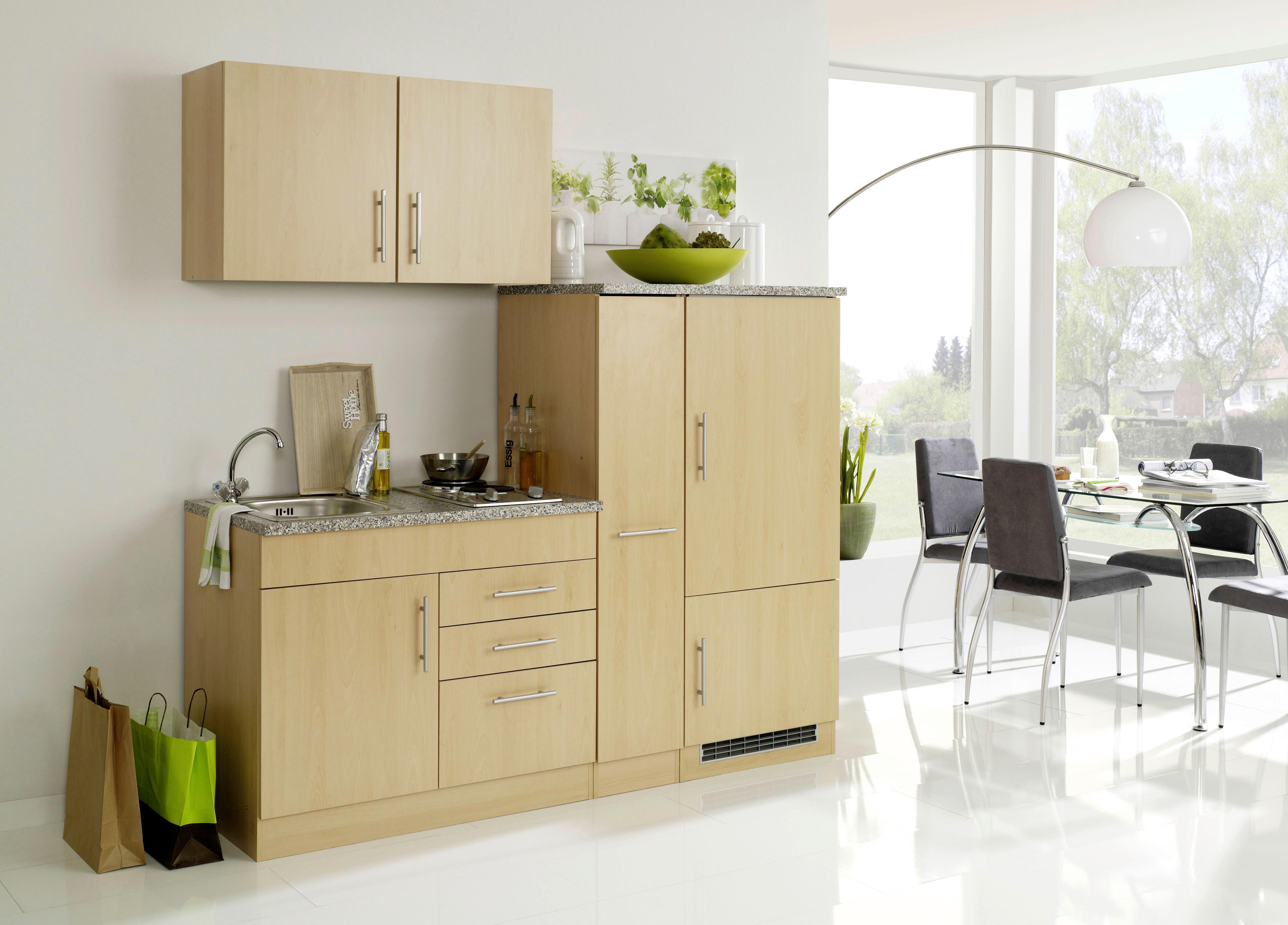 Küchenblock Toronto Buchefarben/graphit B: 190 Cm - Buchefarben/Graphitfarben, MODERN, Holzwerkstoff (190cm) - Held