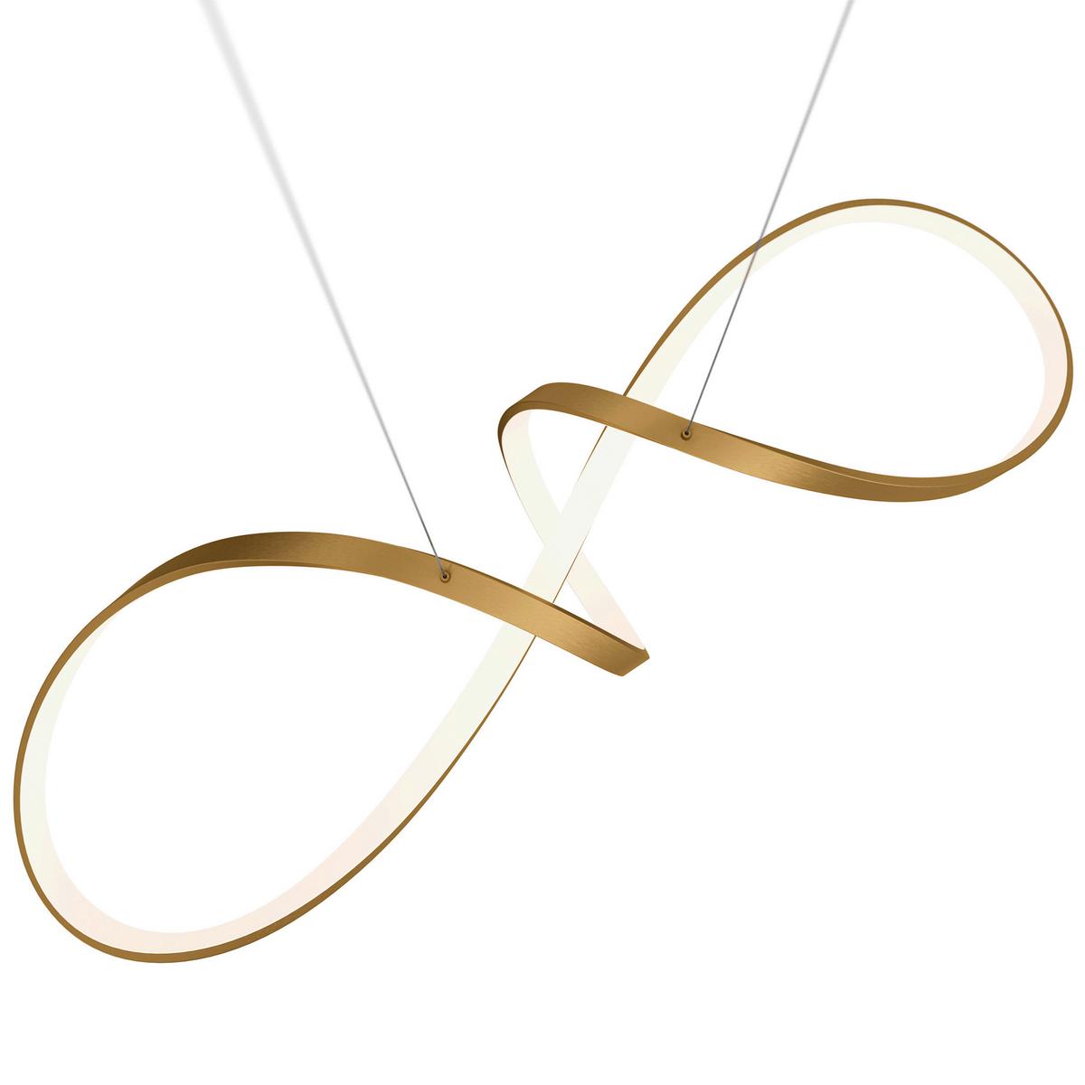 Pendelleuchte Curve - Goldfarben, Trend, Metall (23/29/93cm) - MAYTONI