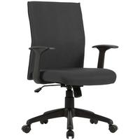 Bürostuhl Rocket Mit Armstützen Schwarz Bis 110 Kg - Schwarz, MODERN, Kunststoff/Textil (56/92,5-100,5/61,5cm) - MID.YOU
