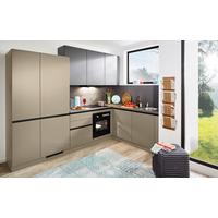 Rohová kuchyň WIN antracitová/krémová - černá/krémová, Moderní, kompozitní dřevo (290/185cm) - Express-Kuechen