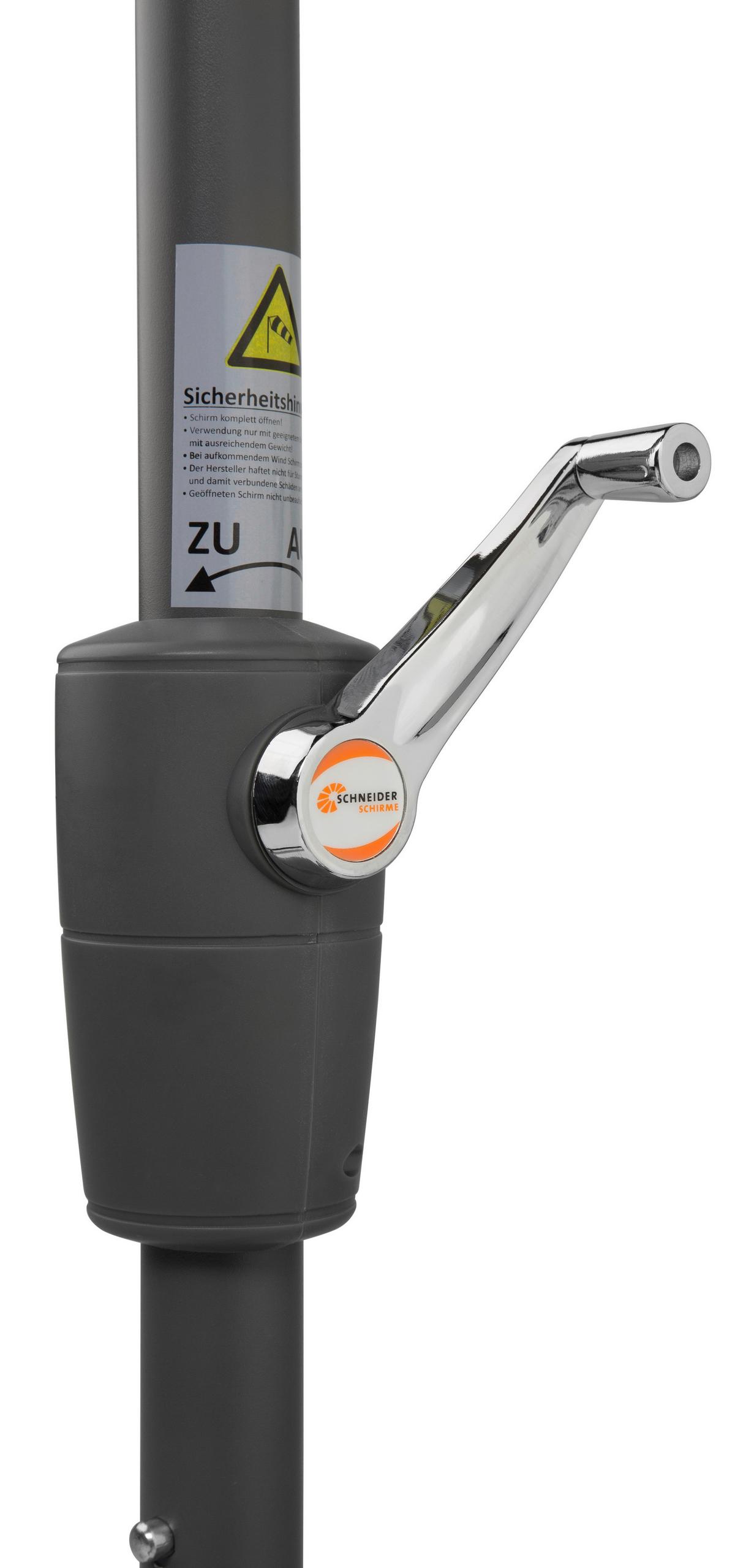 Sonnenschirm Tunis BxHxT: 150x250x270 cm Naturfarben - Anthrazit/Naturfarben, Basics, Textil/Metall (150/250/270cm) - Schneider