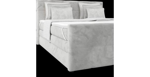Boxspringbett mit Topper und Bettkasten 180x200 cm Medino - Hellgrau, KONVENTIONELL, Holz/Holzwerkstoff (180/200cm) - Luca Bessoni