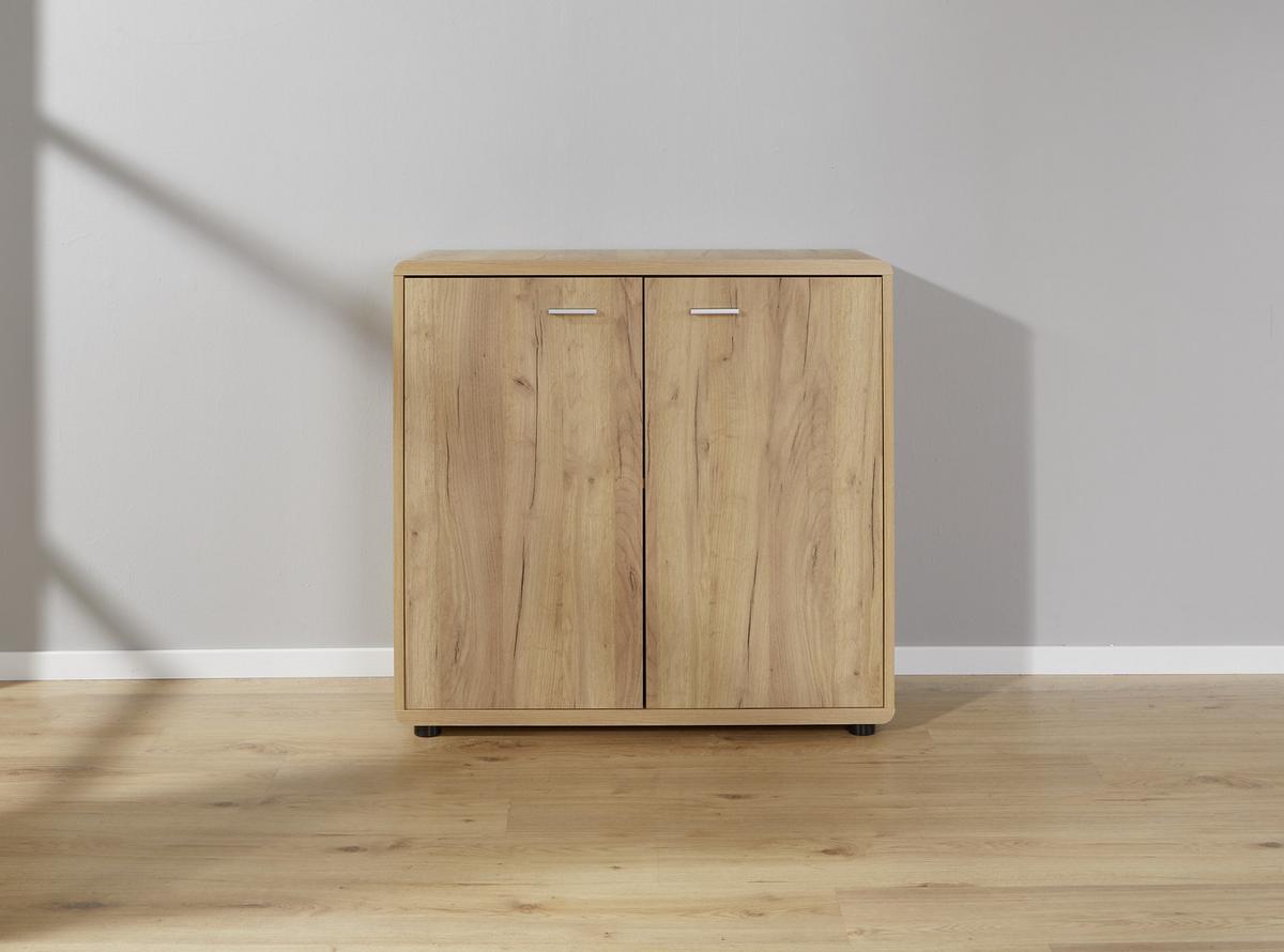 Komód Fontana 89/88 Cm - tölgyfa, Modern, faalapú anyag (89/87/40cm)
