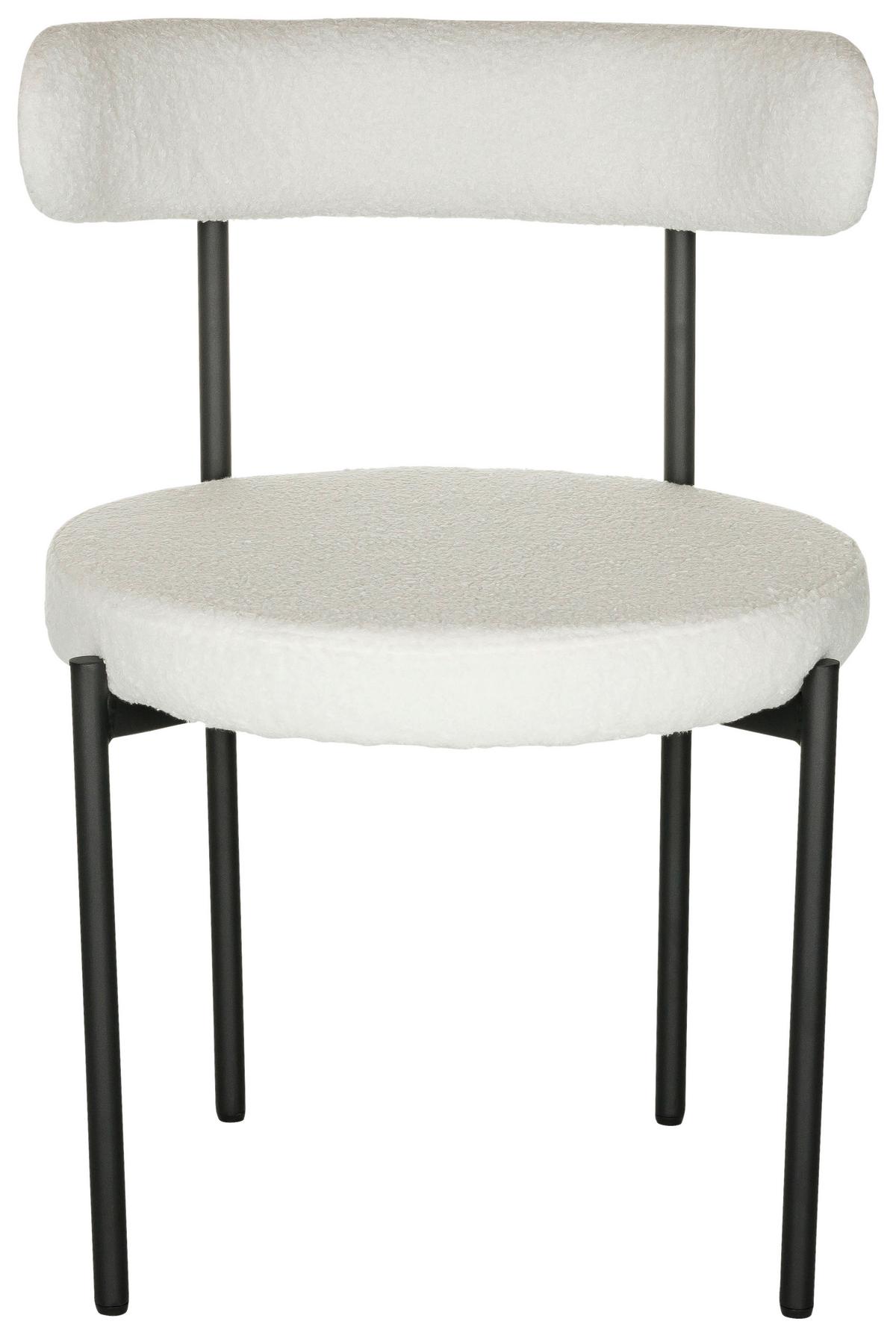 Stuhl Tedio - Schwarz/Weiß, Basics, Textil/Metall (55/78/56cm) - MID.YOU