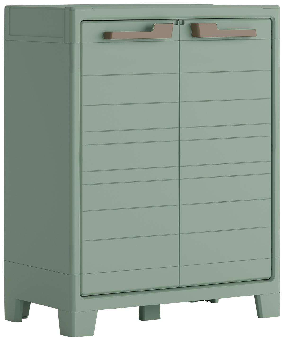 Werkzeugschrank E-Com Planet Outdoor 44x100x80 cm - Jadegrün, Design, Kunststoff (80/100/44cm) - Keter
