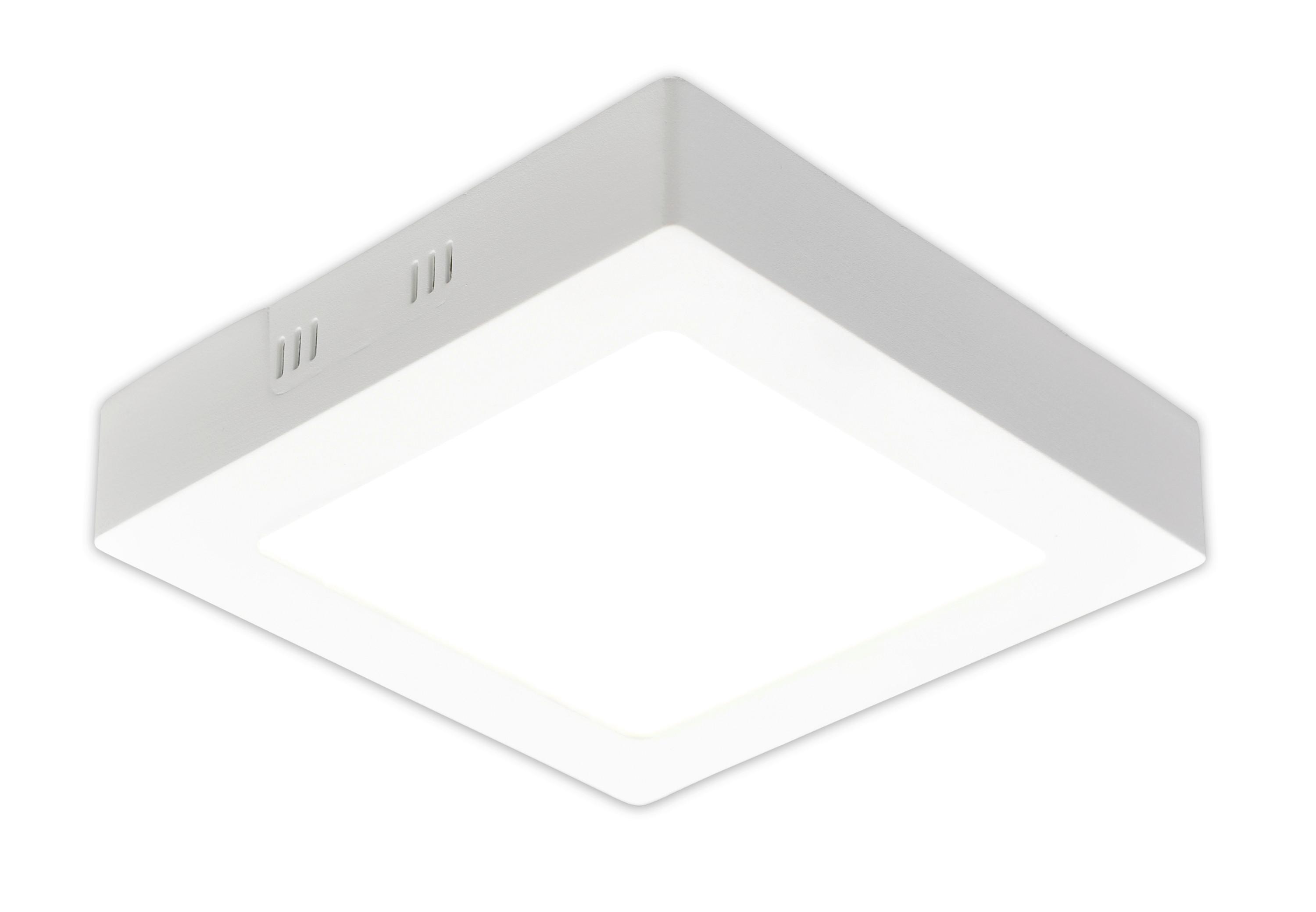 LED-Deckenleuchte L: 30 cm dimmbar - Weiß, Basics, Kunststoff/Metall (30/30/3,5cm) - Näve
