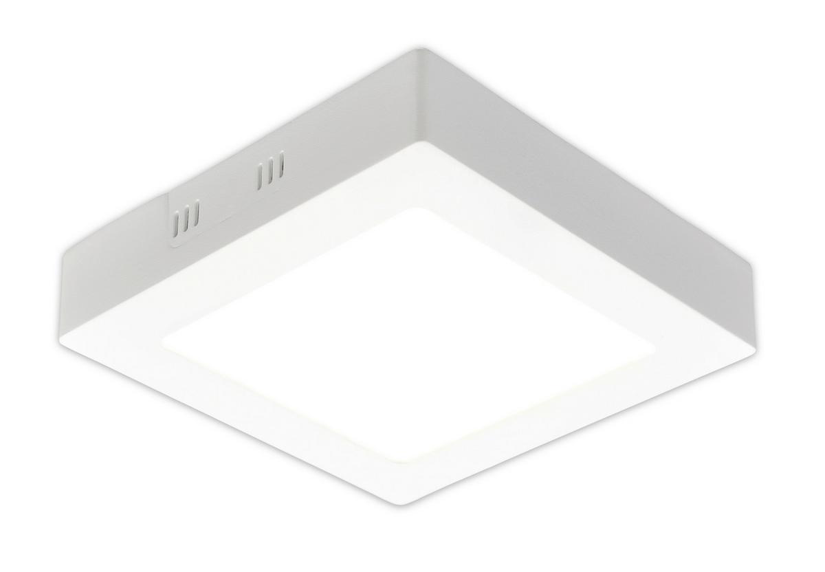 LED-Deckenleuchte L: 30 cm dimmbar - Weiß, Basics, Kunststoff/Metall (30/30/3,5cm) - Näve