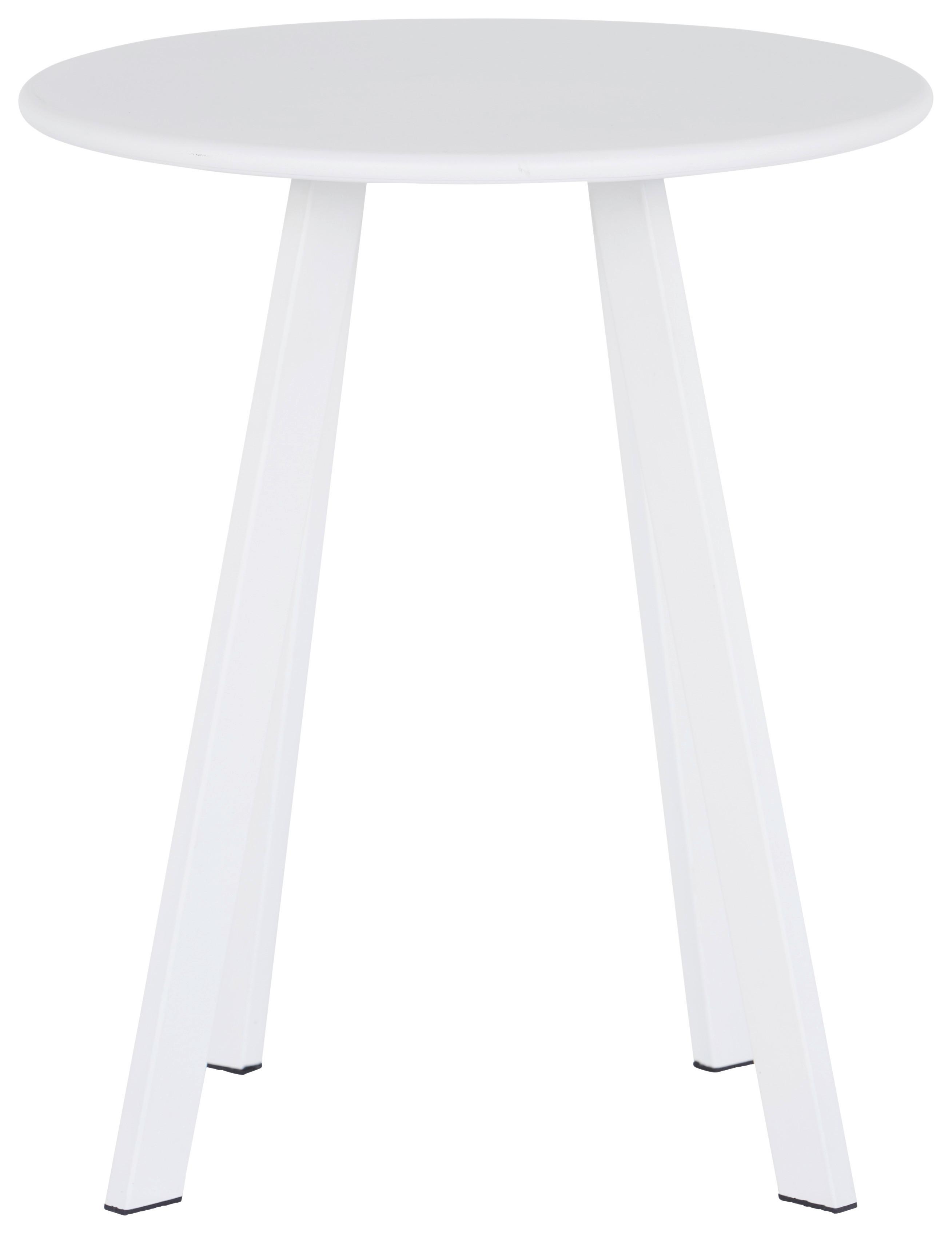 Beistelltisch New York Weiß - Weiß, Design, Metall (40/48/40cm) - P & B