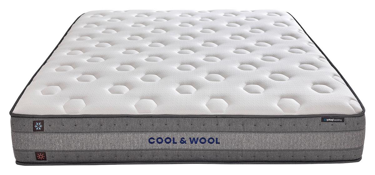 Taschenfederkernmatratze Grau/weiß, 90x200 Cm - Weiß/Grau, Basics, Textil (90/200cm) - Yatas