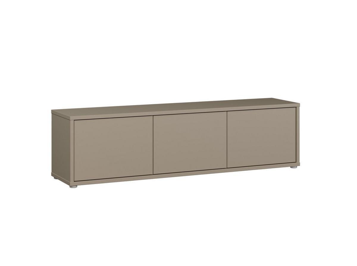 TV komoda farba taupe - béžová hnědá, Moderní, kompozitní dřevo (154,2/41,5/34,9cm)