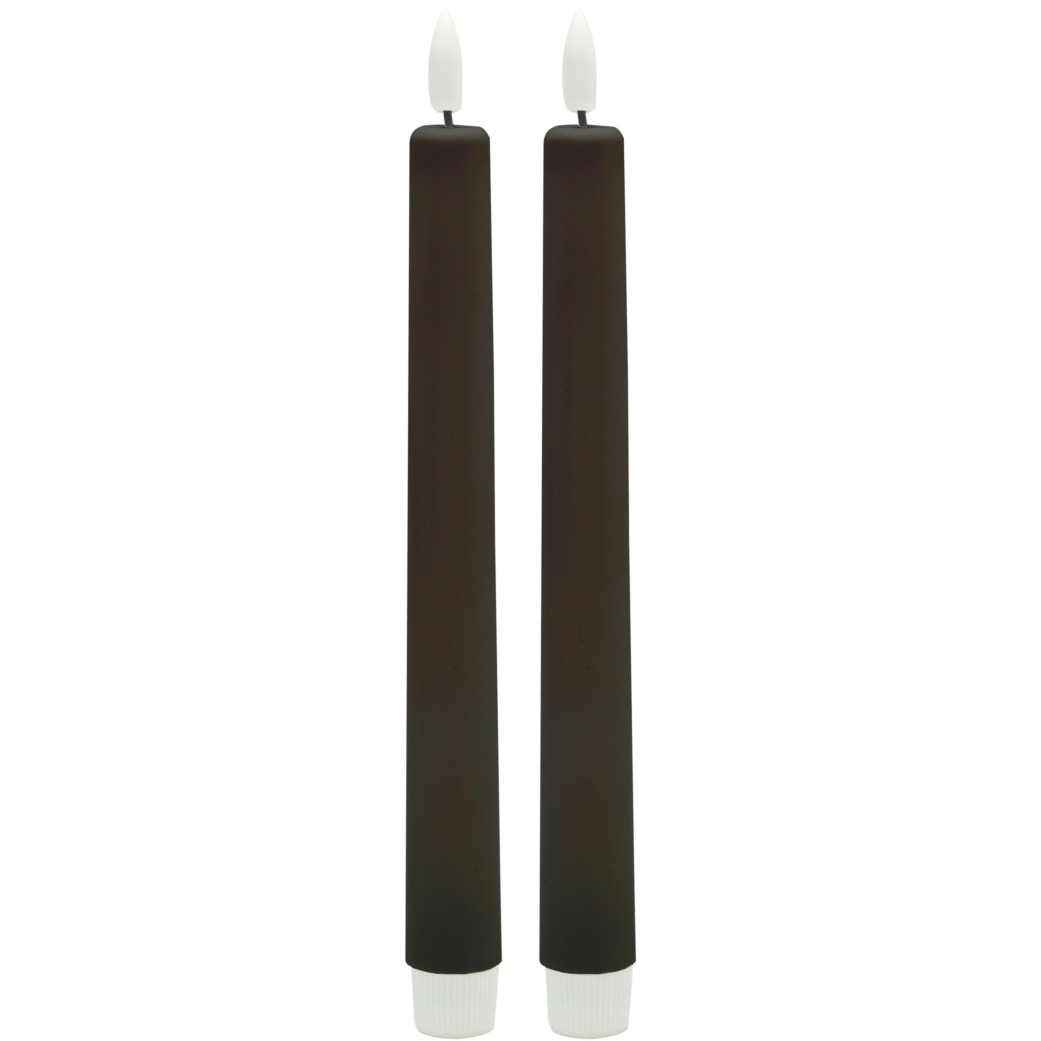 Dlhá sviečka RINA - čierna, plast/prírodné materiály (2,2/22cm) - Mömax