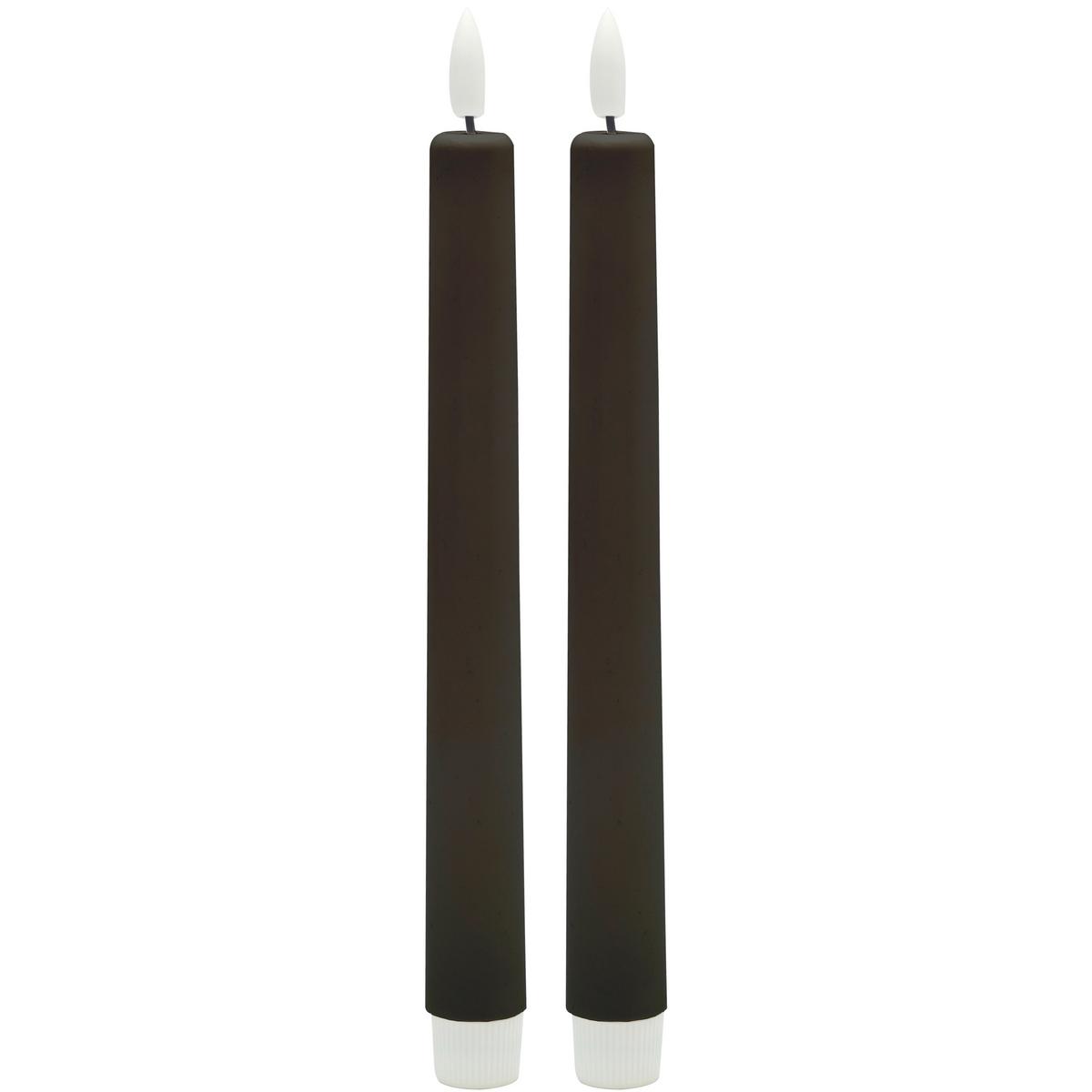Dlhá sviečka RINA - čierna, plast/prírodné materiály (2,2/22cm) - Mömax