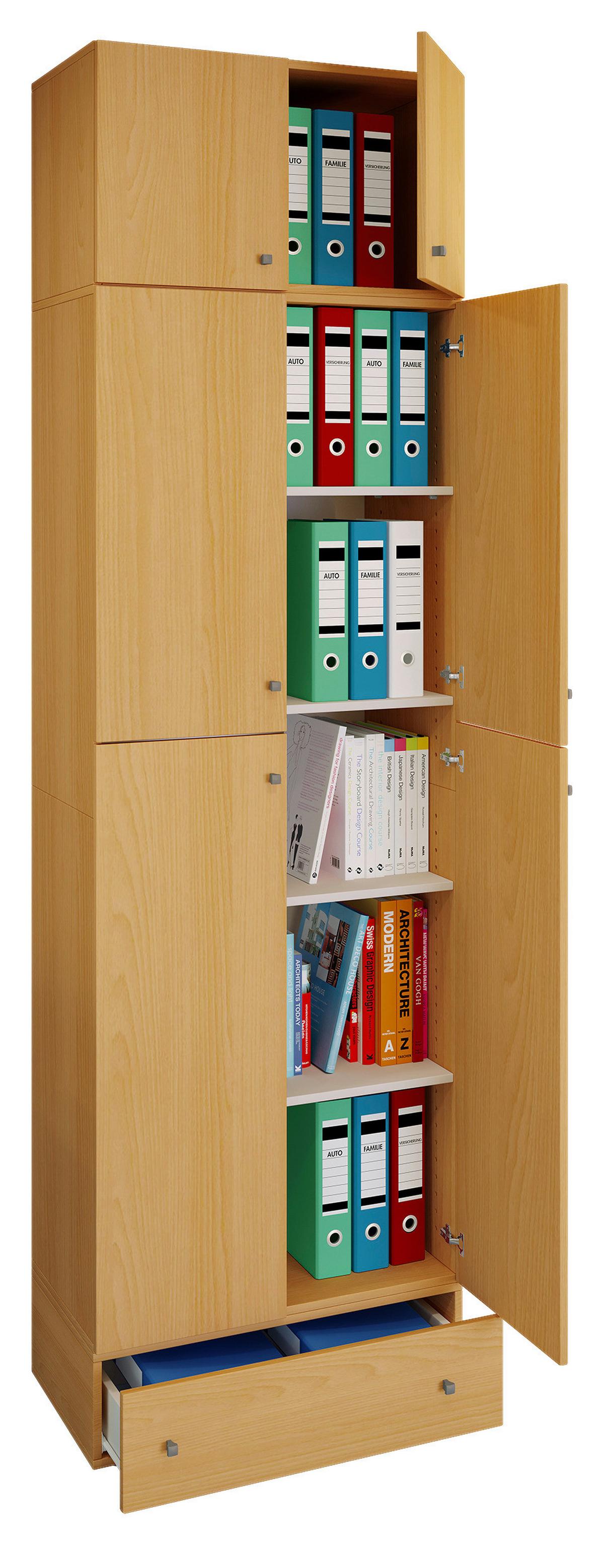 Aktenregal Lona Buchefarben B: 70 Cm - Buchefarben, MODERN, Holzwerkstoff (70/240/39cm) - MID.YOU