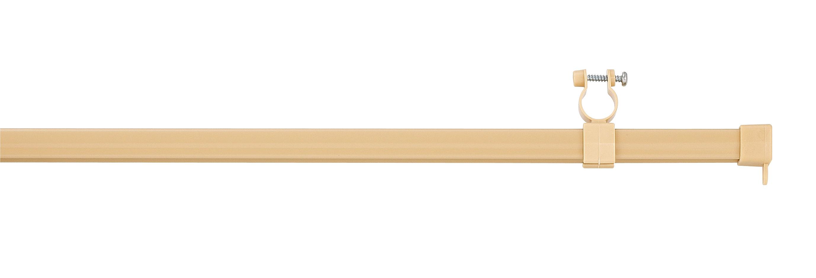 Vorhangschiene Einläufig 140cm Metall Beige mit Endstücken - Beige, KONVENTIONELL, Metall (140cm) - Ondega