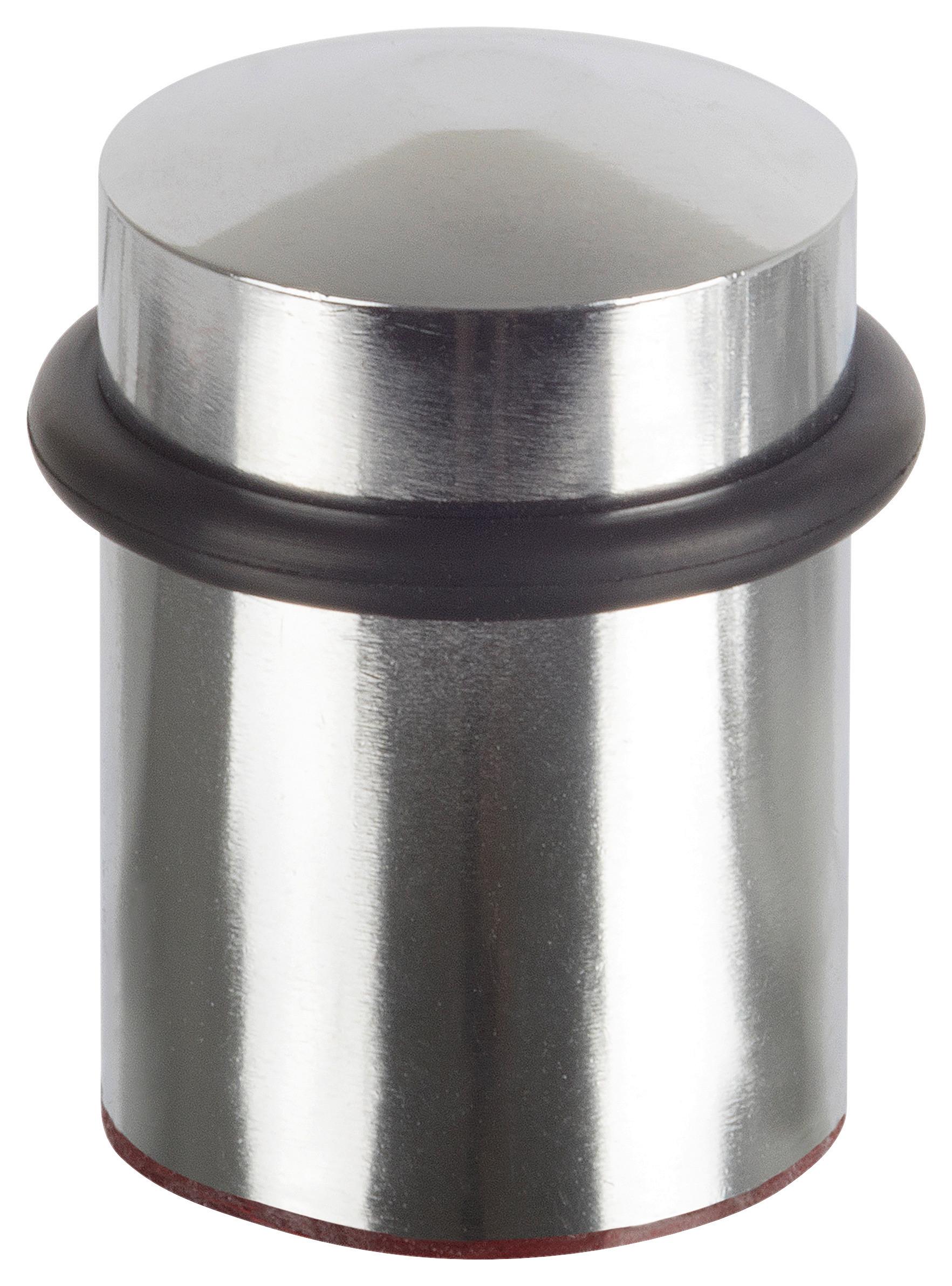 Türstopper 1 Stk. Dxh: 3,5x4,4 Cm Aus Metall Mit Gummiring - Silberfarben, Metall (3,5/4,4cm)
