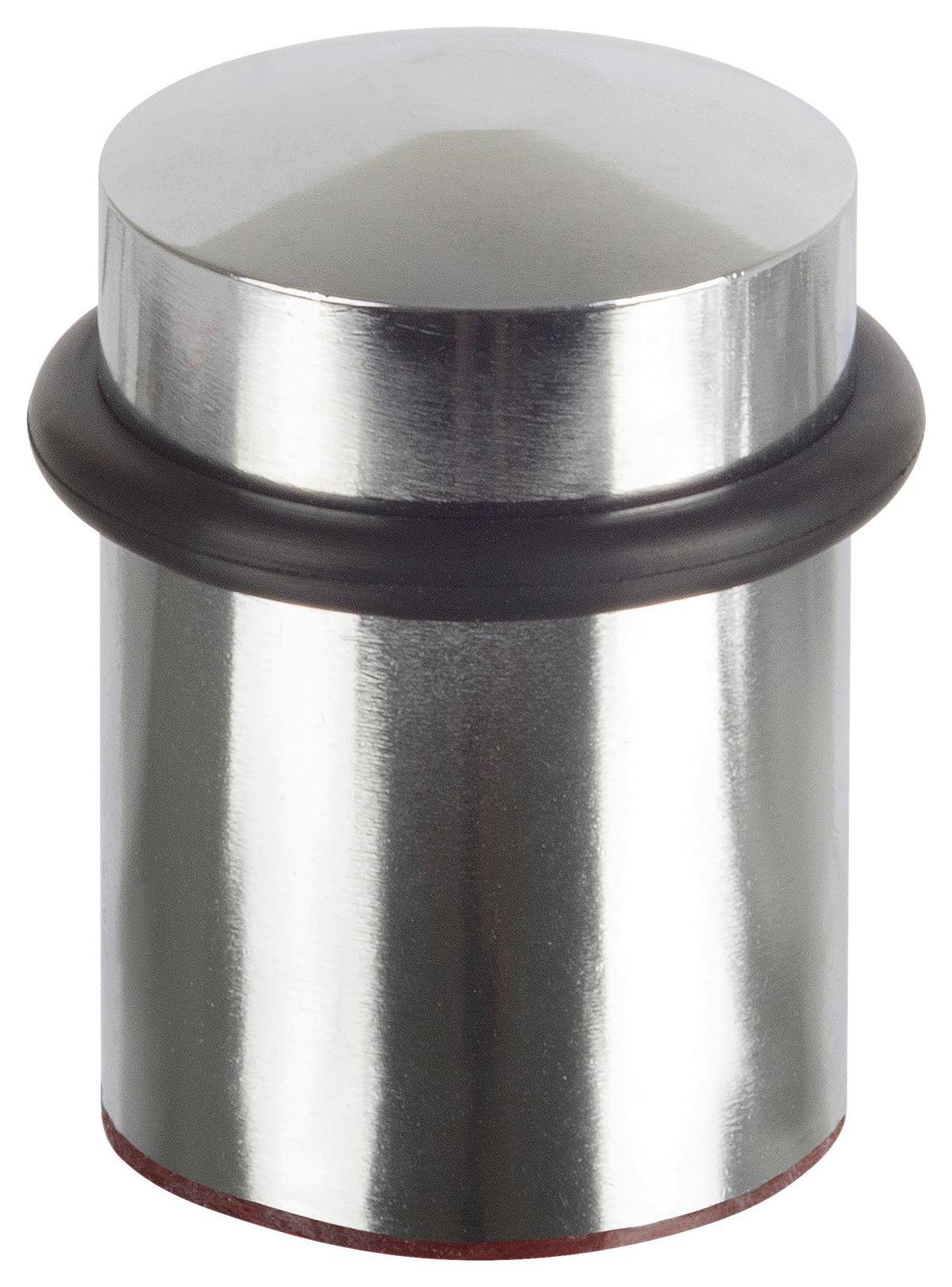 Türstopper 1 Stk. Dxh: 3,5x4,4 Cm Aus Metall Mit Gummiring - Silberfarben, Metall (3,5/4,4cm)