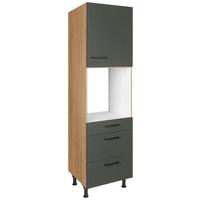 Geräteumbauschrank Easytouch - Eichefarben/Grün, MODERN, Holzwerkstoff (60/216,6/58cm) - Nobilia